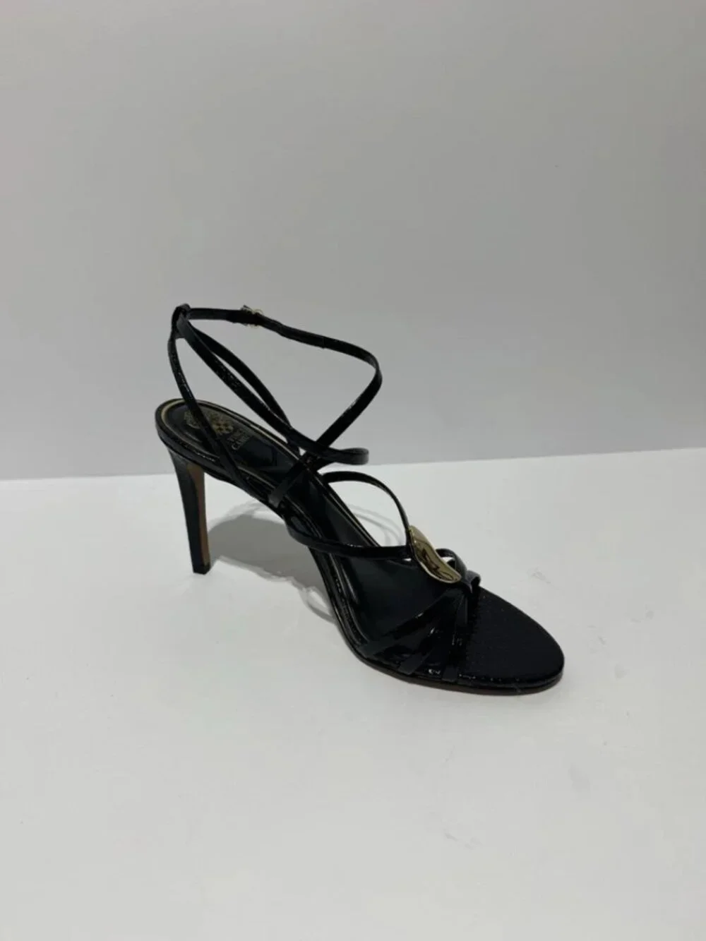 Vince Camuto Womens Arlein Sandals Black Snake Size 9M